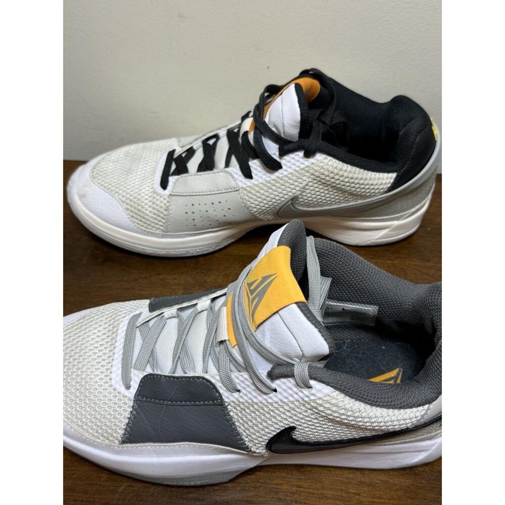Nike Ja 1 Light Smoke Grey Sneaker White Gray Black Yellow DR8785-100 2023 8.5M - Picture 9 of 10